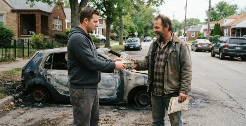 Exchanging_cash_for_junk_car